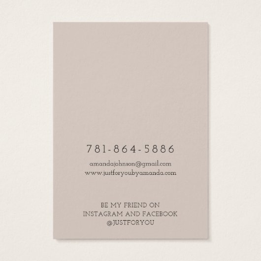 Carte d'affichage du collier de terre de Branche m (Dos)