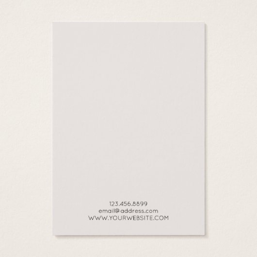 Carte d'affichage du collier de thème de plage pai (Dos)