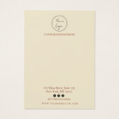 Carte d'affichage du collier d'illustration minima (Dos)