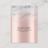 Carte d'affichage du collier d'oreille en or Rose (Dos)