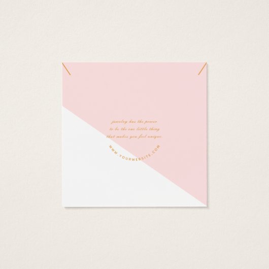 Carte d'affichage du collier d'oreille rose modern (Dos)