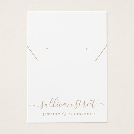 Carte d'affichage du collier d'oreilles en typogra (Devant)