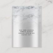 Carte d'affichage du collier en marbre Argent (Dos)