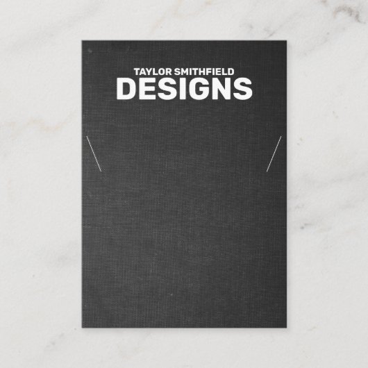 Carte d'affichage du collier en tissu noir (Devant)