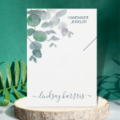 Carte d'affichage du collier Eucalyptus Aquarelle