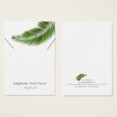 Carte d'affichage du collier ・ Feuille de palme tr (Devant & derrière)