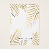 Carte d'affichage du collier ・ Feuilles de palmier (Devant)