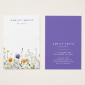 Carte d'affichage du collier fleur sauvage (Devant & derrière)