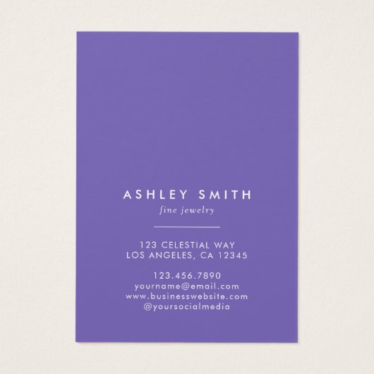 Carte d'affichage du collier fleur sauvage (Dos)