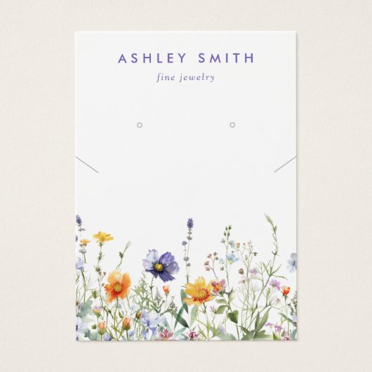 Carte d'affichage du collier fleur sauvage (Devant)