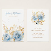 Carte d'affichage du collier floral chic moderne (Devant & derrière)