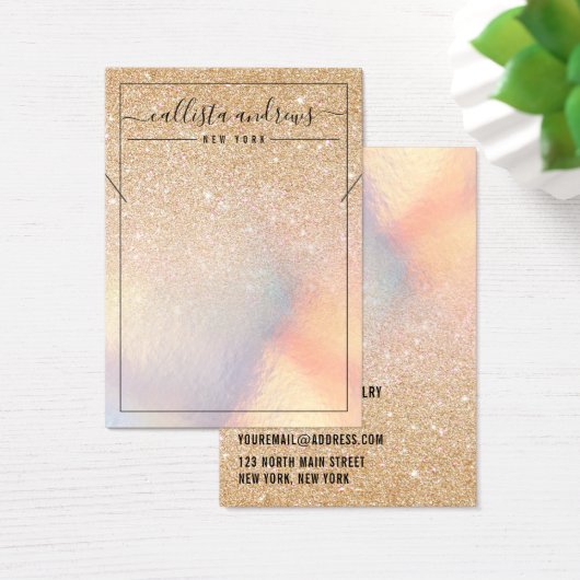Carte d'affichage du collier Iridescente Gold Part (Bureau)