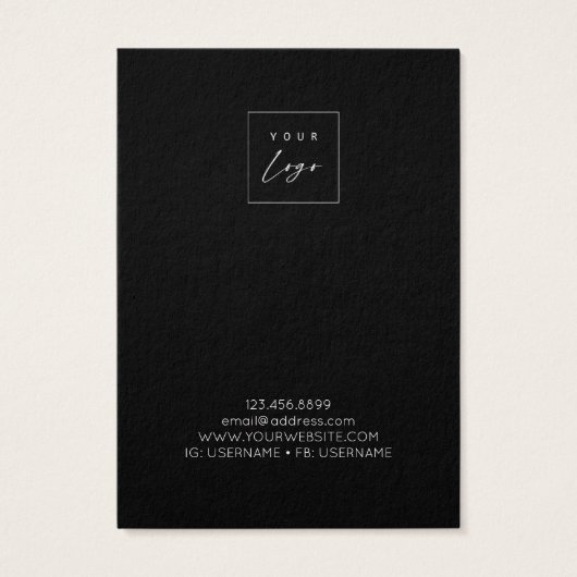 Carte d'affichage du collier ・ Logo Fleur sauvage  (Dos)