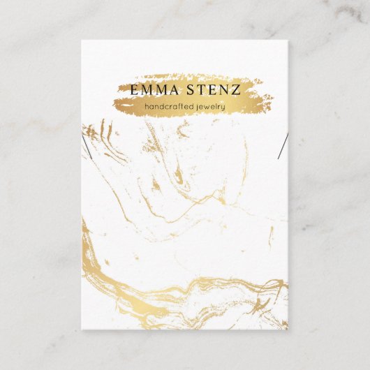 Carte d'affichage du collier ・ Logo Motif en marbr (Devant)