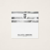 Carte d'affichage du collier logo Silver White Str (Devant)