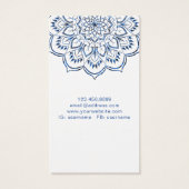 Carte d'affichage du collier ・ Metallic bleu Manda (Dos)