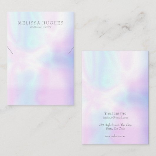 Carte d'affichage du collier moderne Iridescente (Devant / Derrière)