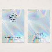 Carte d'affichage du collier moderne Iridescente (Devant & derrière)