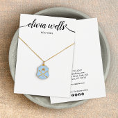 Carte d'affichage du collier noir blanc moderne Sc