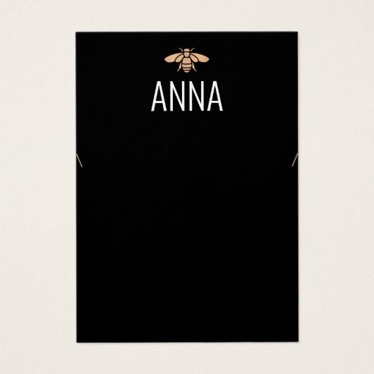 Carte d'affichage du collier noir d'abeille dorée  (Devant)