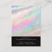 Carte d'affichage du collier optique d'iridescente (Dos)