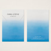 Carte d'affichage du collier ・ Pastel Blue Ombre (Devant & derrière)
