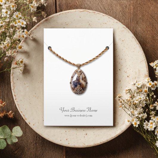 Carte d'affichage du collier personnalisé