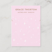 Carte d'affichage du collier rose céleste étoile (Devant)