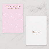 Carte d'affichage du collier rose céleste étoile (Devant / Derrière)