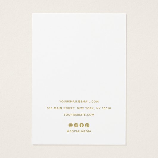 Carte d'affichage du collier rose clair (Dos)