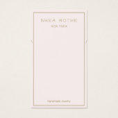 Carte d'affichage du collier rose clair (Devant)