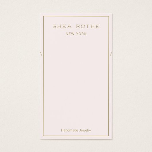 Carte d'affichage du collier rose clair (Devant)