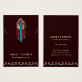 Carte d'affichage du collier tribal turquoise Terr (Devant & derrière)