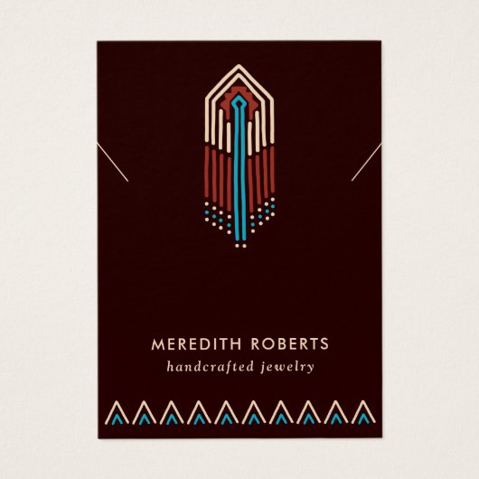 Carte d'affichage du collier tribal turquoise Terr (Devant)