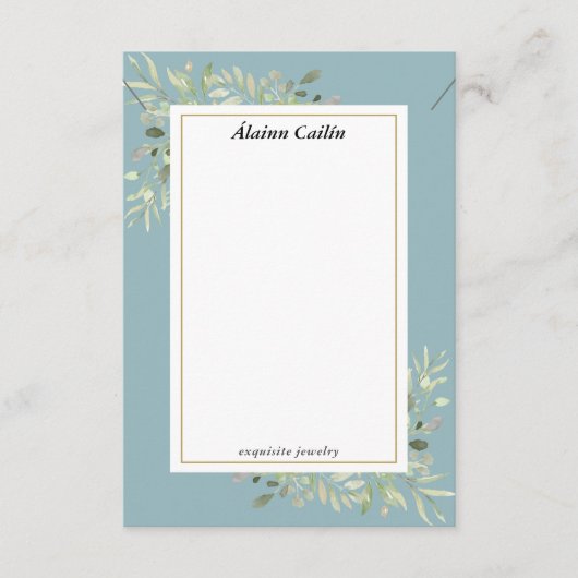 Carte d'affichage du collier vert (Devant)