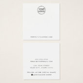 Carte d'affichage du logo blanc ou personnalisé (Devant & derrière)