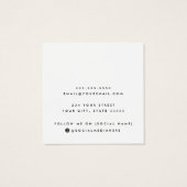 Carte d'affichage du logo blanc ou personnalisé (Dos)