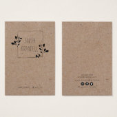 Carte d'affichage du logo ・ Cadre floral esquissé (Devant & derrière)