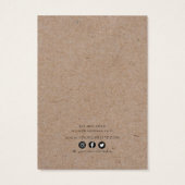 Carte d'affichage du logo ・ Cadre floral esquissé (Dos)