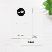 Carte d'affichage du logo Cercle noir et blanc (Bureau)