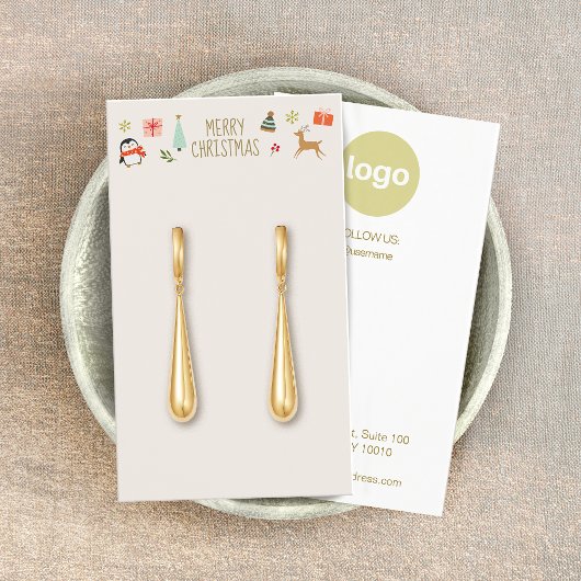 Carte d'affichage du logo d'apprentissage de Noël