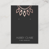 Carte d'affichage du logo de bijoux en or rose (Devant)