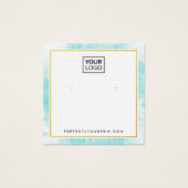 Carte d'affichage du logo de bordure en aquarelle  (Devant)