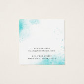 Carte d'affichage du logo de bordure en aquarelle  (Dos)