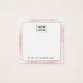 Carte d'affichage du logo de bordure en aquarelle (Devant)