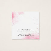 Carte d'affichage du logo de bordure en aquarelle (Dos)