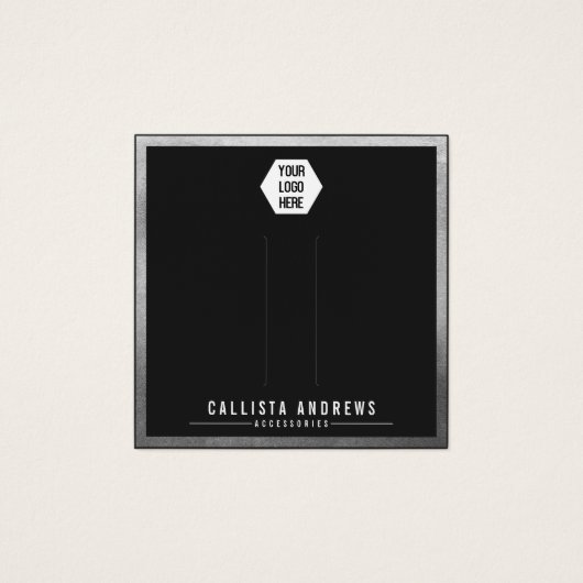Carte d'affichage du logo de bordure noire en arge (Devant)