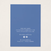 Carte d'affichage du logo de coquillage bleu (Dos)