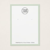 Carte d'affichage du logo de la bordure verte en s (Devant)