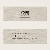 Carte d'affichage du logo de la boucle d'oreille (Devant & derrière)